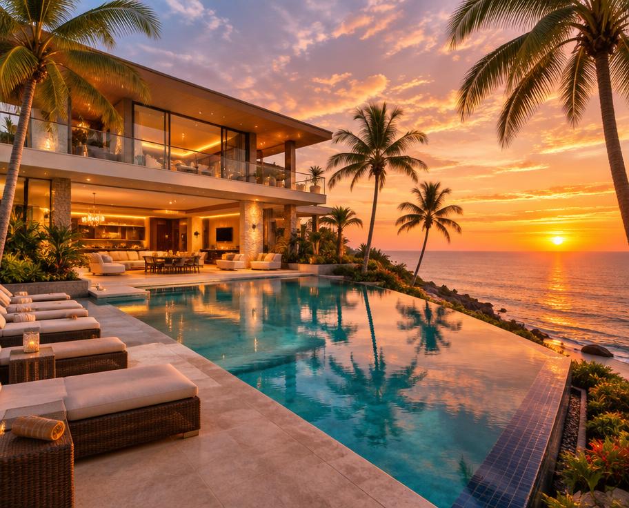 A beach mansion escape